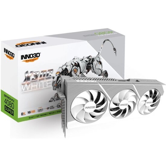 Видеокарта INNO3D GeForce RTX 4080 SUPER X3 OC WHITE 16G