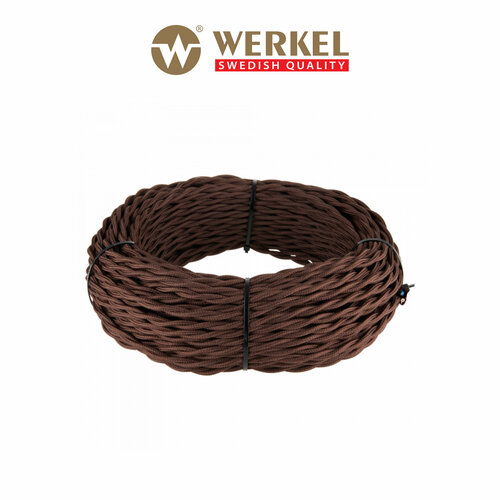 Ретро кабель витой двухжильный 1,5 W6452514 Werkel Ретро, цвет коричневый, 50 м