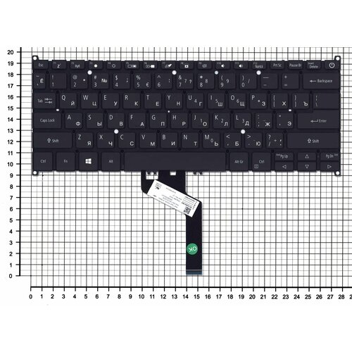 клавиатура для acer swift 5 sf514 52t ноутбука Клавиатура для ноутбука Acer Swift 5 SF514-52T черная с подсветкой