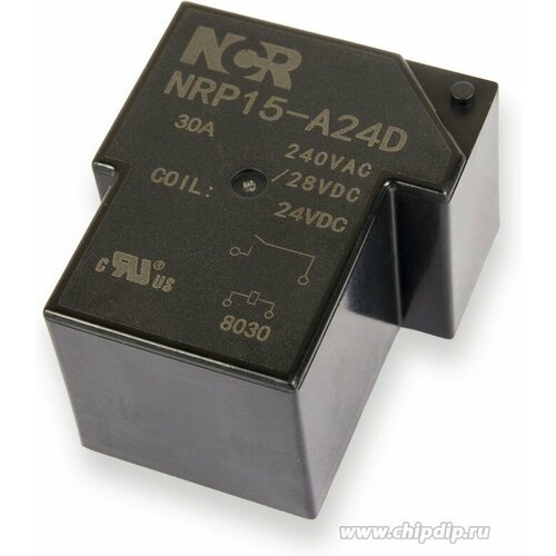 NRP-15-A-24D, Реле 1 замык. 24VDC, 30A/240VAC SPST-NO