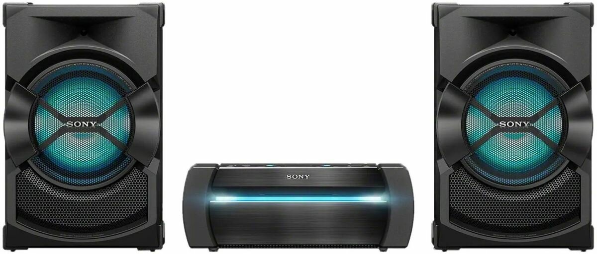 Музыкальный центр Sony Shake-X10, 1200Вт, с караоке, Bluetooth, FM, USB, CD, DVD, черный,