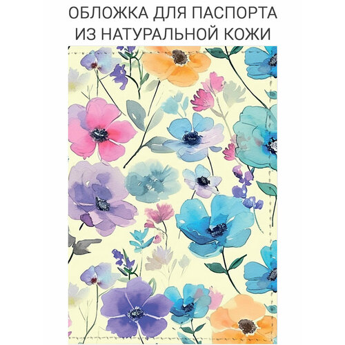 фото Обложка для паспорта slvgo, синий, белый, красный, желтый