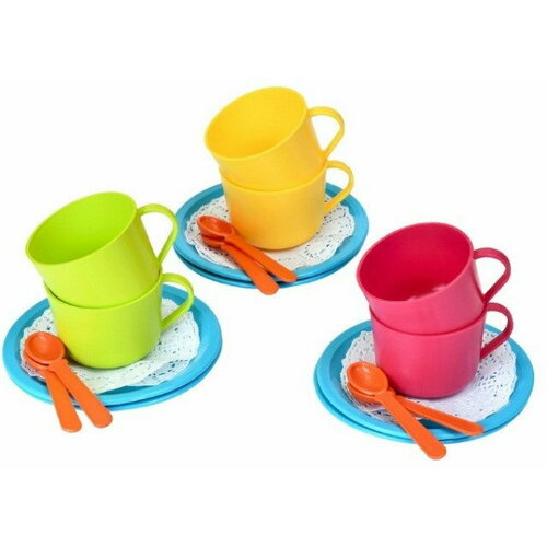 Набор чайной посуды Сладкоежка 18 предметов в сетке 381₽