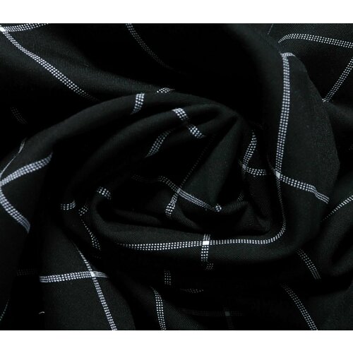 Трикотаж ромбы Ромбы PN FH-P13003-01/160 380gr клетка Черный 160 см