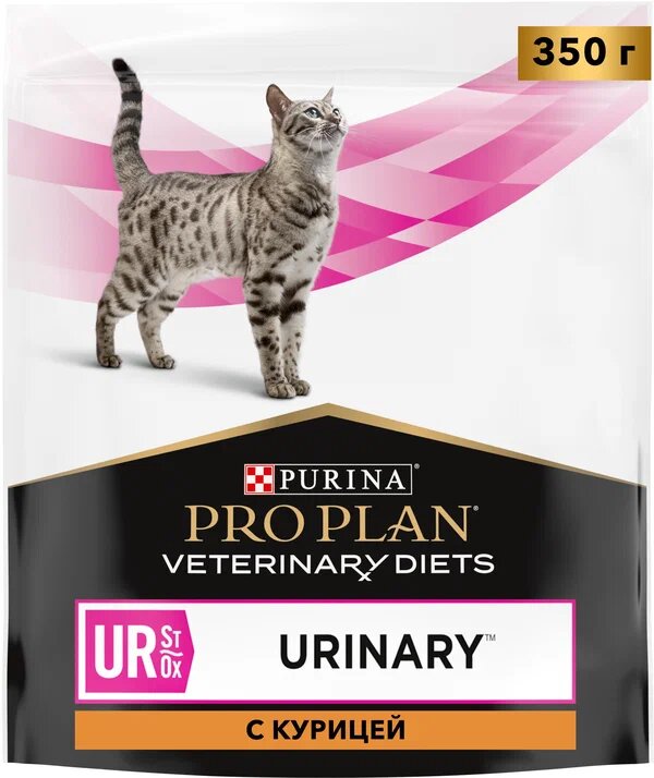 Pro Plan UR Сухой корм для кошек Veterinary Diets при болезни мочевыводящих путей c курицей 350 г