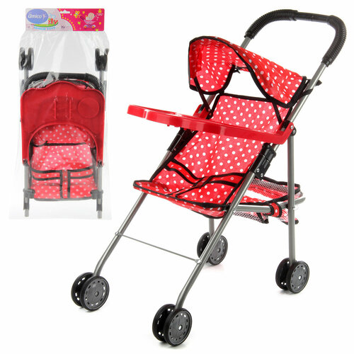 Коляска для куклы со столиком, металлическая, Amico