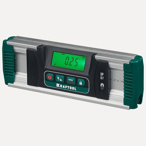 Изображение товара KRAFTOOL EXTREM уровень-уклономер электронный, 0-360гр, Точность 0,05гр, HOLD, Подсветка экрана, IP67