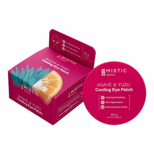 MISTIC AGAVE & YUZU COOLING EYE PATCH Охлаждающие патчи с экстрактами Агавы и Юдзу 84г (60шт/30пар) охлаждающие патчи для глаз mistic agave