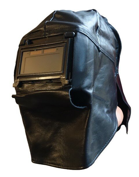 Кожаная маска хамелеон «АмперС Морион» с защитой шеи 3/11 DIN