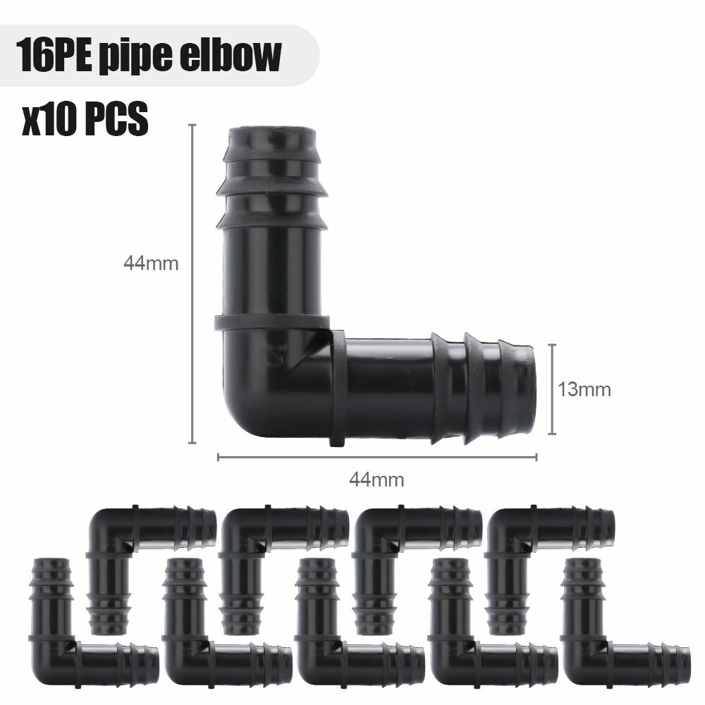 фото Фитинг Г-образный для капельной трубки d16 мм, 10 шт.