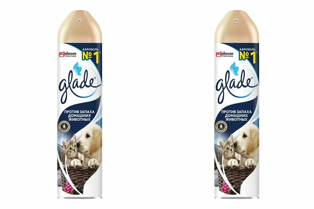 Освежитель воздуха Glade Против запахов домашних животных 300 мл 2 шт.