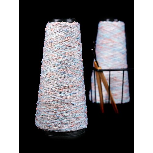 Пряжа для вязания узелковый люрекс с шишечками - шишибрики, из хлопка и люрекса, 50 грамм - 700 метров.