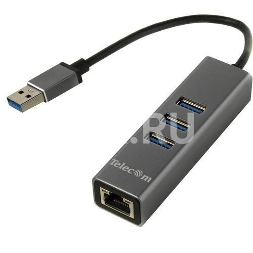 Внешняя сетевая карта USB HUB 3.0 плюс RJ45 с подключением к локальной сети интернет