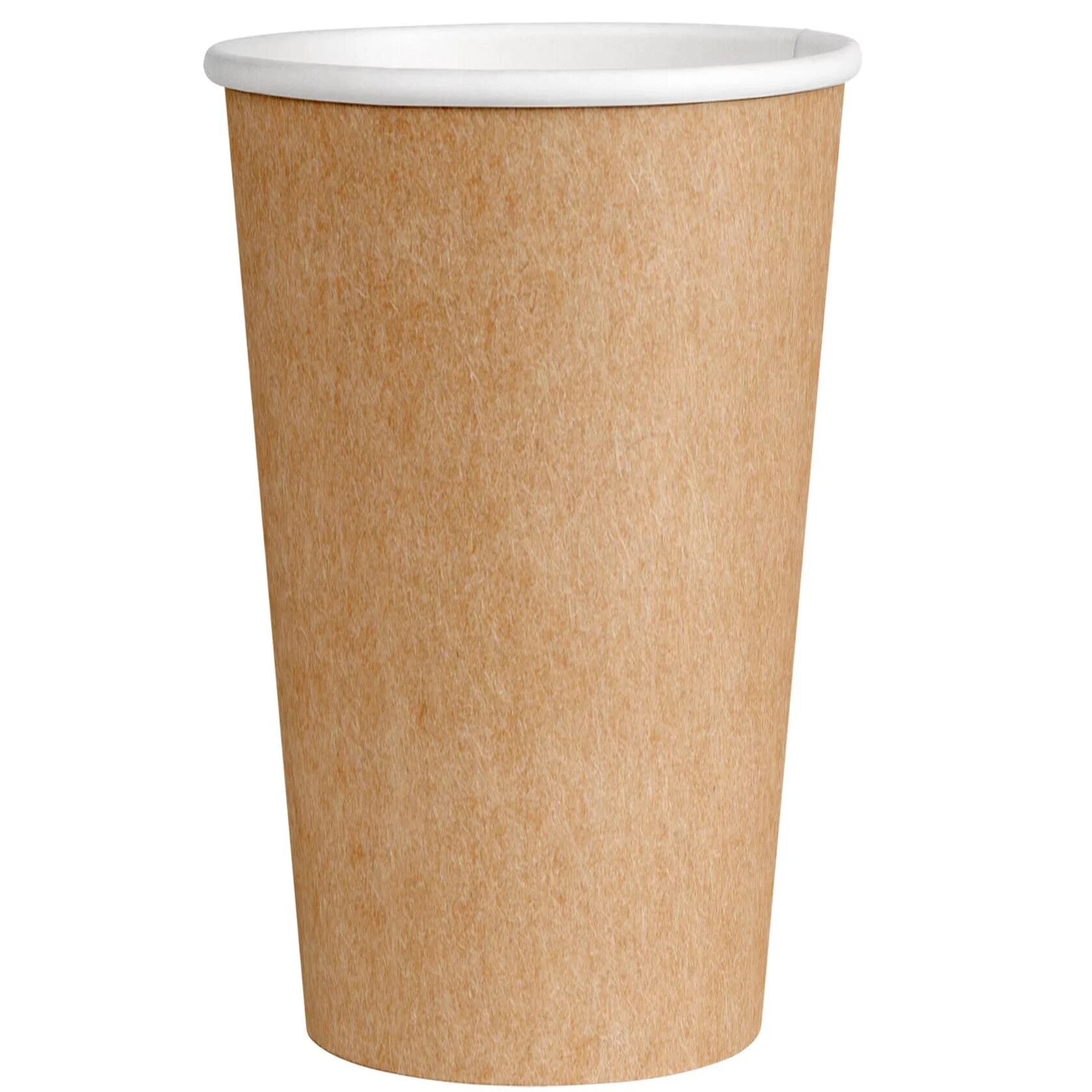 фото Набор одноразовых бумажных стаканов 400 мл. 50 шт, цвет крафт