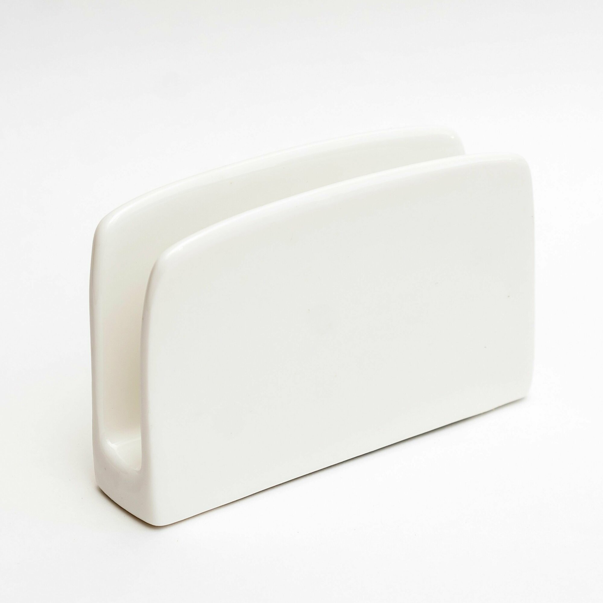 Салфетница керамическая белая 12 см