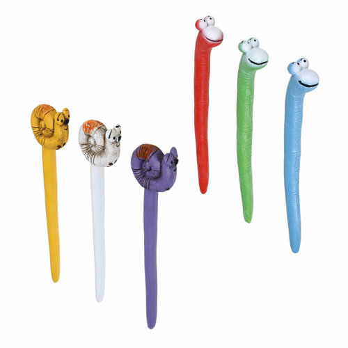 INBLOOM Фигурка для кашпо Червяк и Улитка 22 см полистоун 6 штук 1884₽