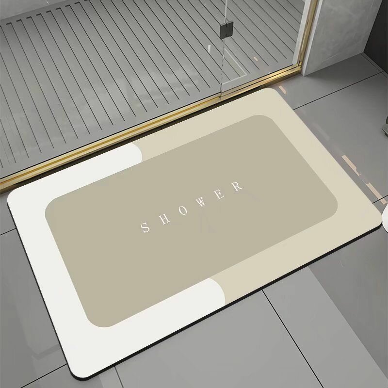 фото Коврик для ванной и туалета, кухни, прихожей, 50х80 быстросохнущий, противоскользящий, диатомитовый, антибактериальный