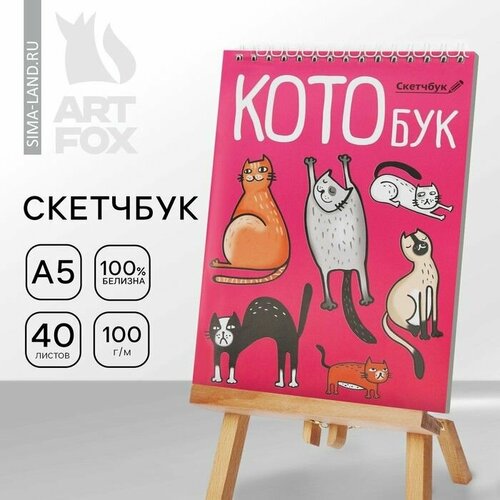Скетчбук Котобук А5 40 л 100 гм 506₽