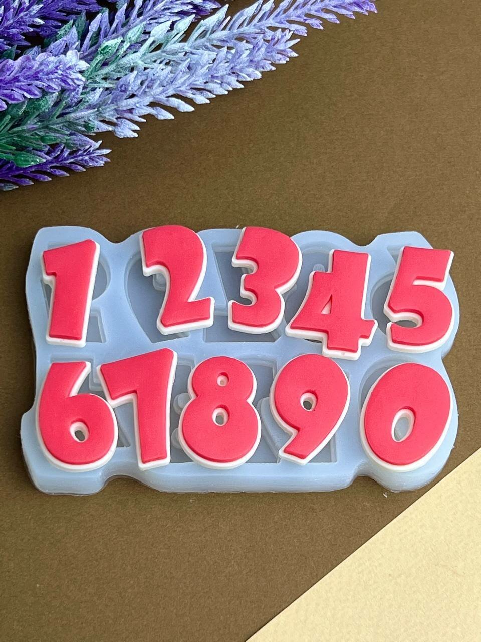 Силиконовый молд цифры 3 см