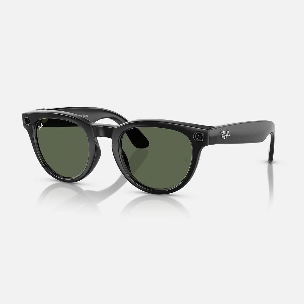 фото Умные очки Ray-Ban Headliner, оправа "блестящий черный", линзы "зеленый", размер L