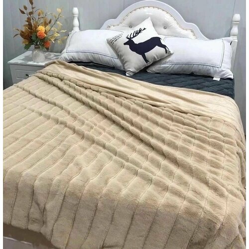 Плед двусторонний Кролик 200х230, плед-покрывало на кровать, размер евро