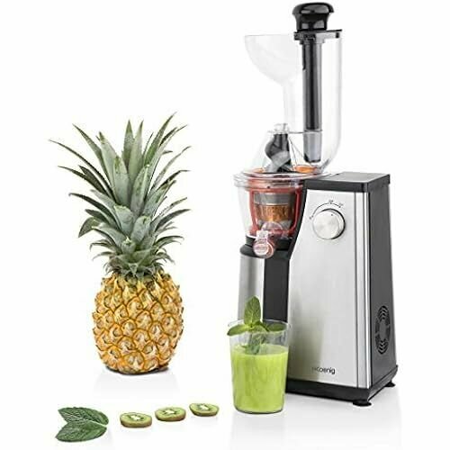 Соковыжималка HKoenig GSX18 медленная соковыжималка объем 1 л 400 Вт система капля-стоп с контейнером для мякоти нержавеющая сталь черная 2741400₽