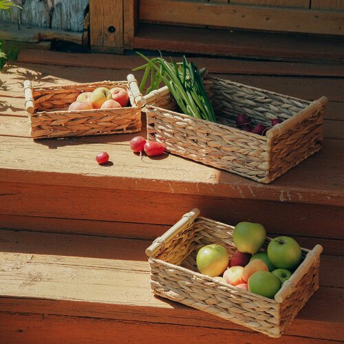 Набор корзин для хранения ручного плетения SL Home 3 шт 3435₽