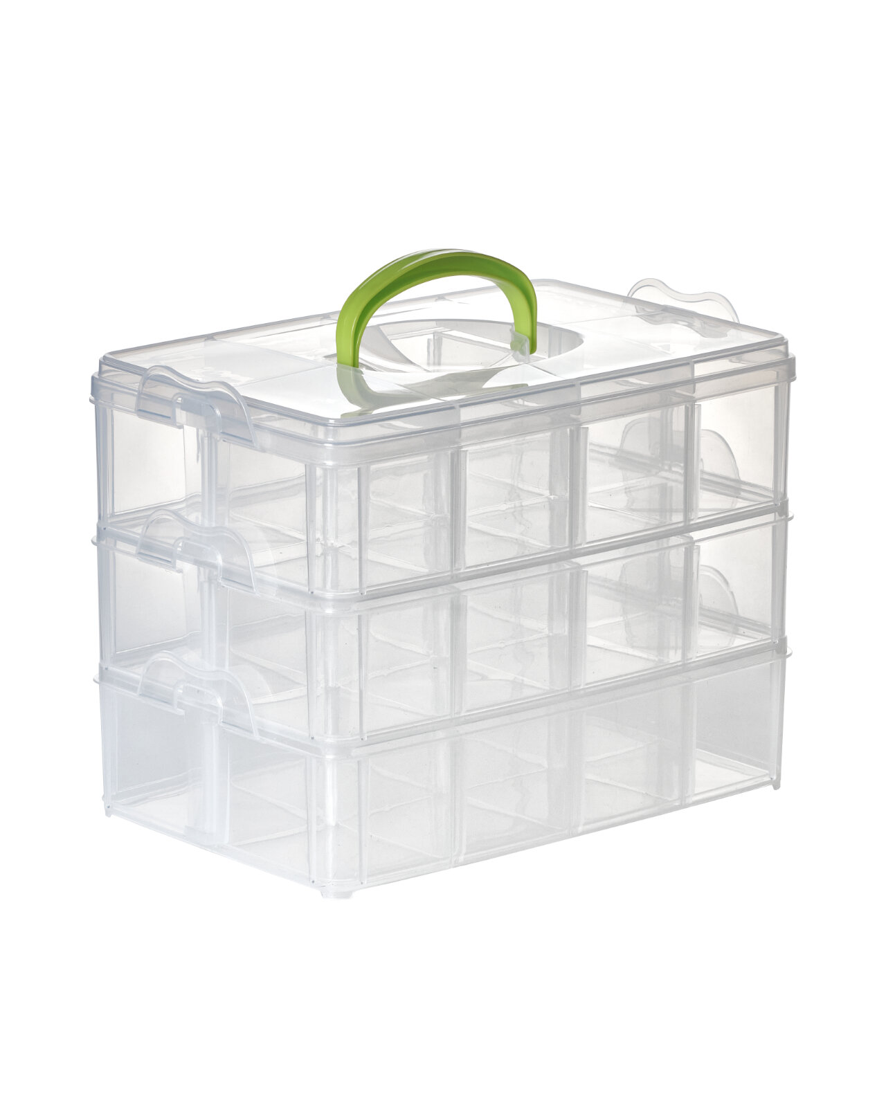фото Прозрачный органайзер для хранения с съемными отсеками и разделителями