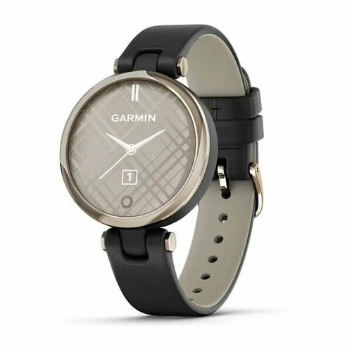 Часы Garmin LILY кремово-золотистый безель черный корпус и итальянский кожаный ремешок 010-02384-B1 54990₽