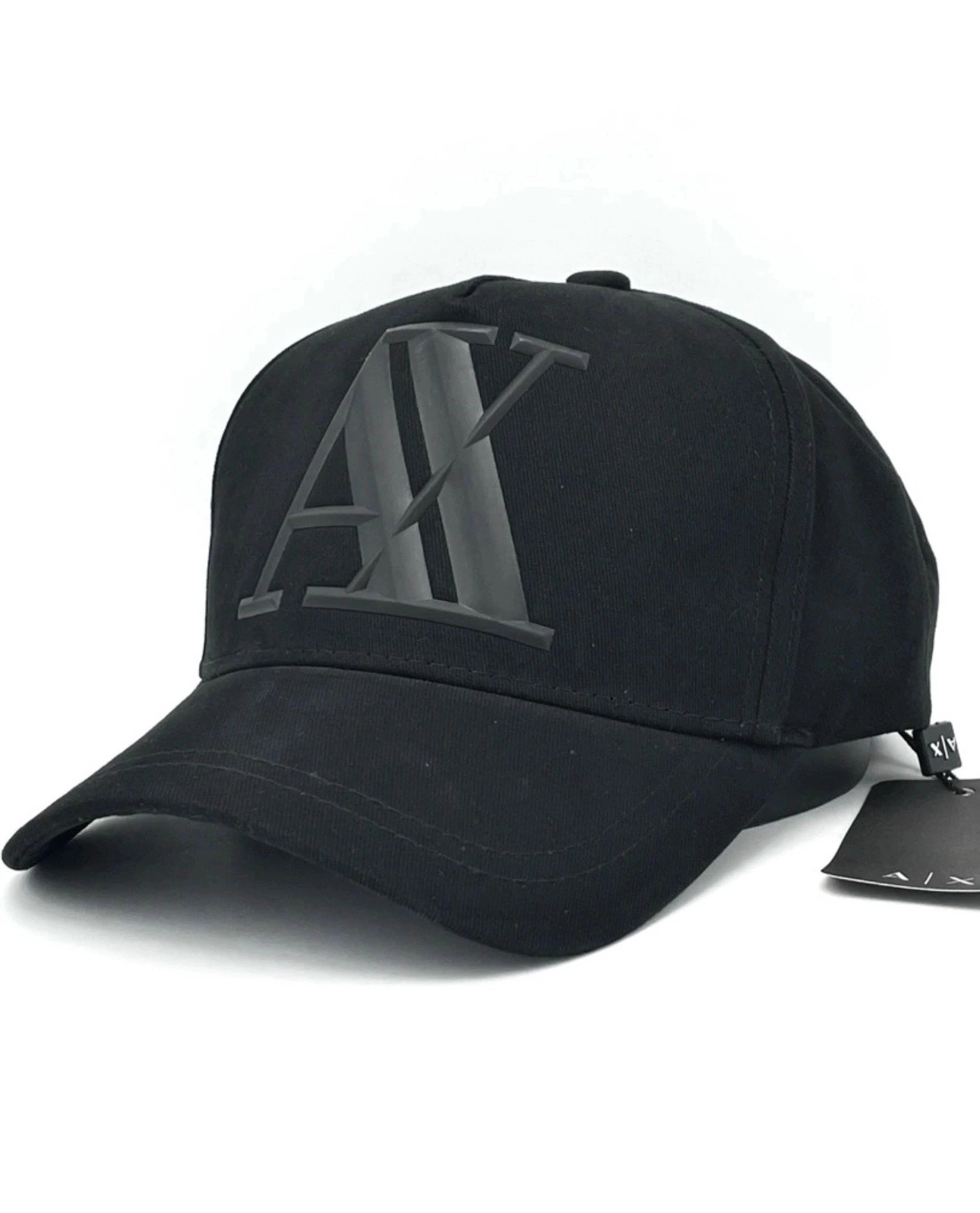 Бейсболка, Armani Exchange, твёрдый лоб, черного цвета
