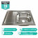 Мойка для кухни из нержавеющей стали MIXLINE 80x60, с сифоном