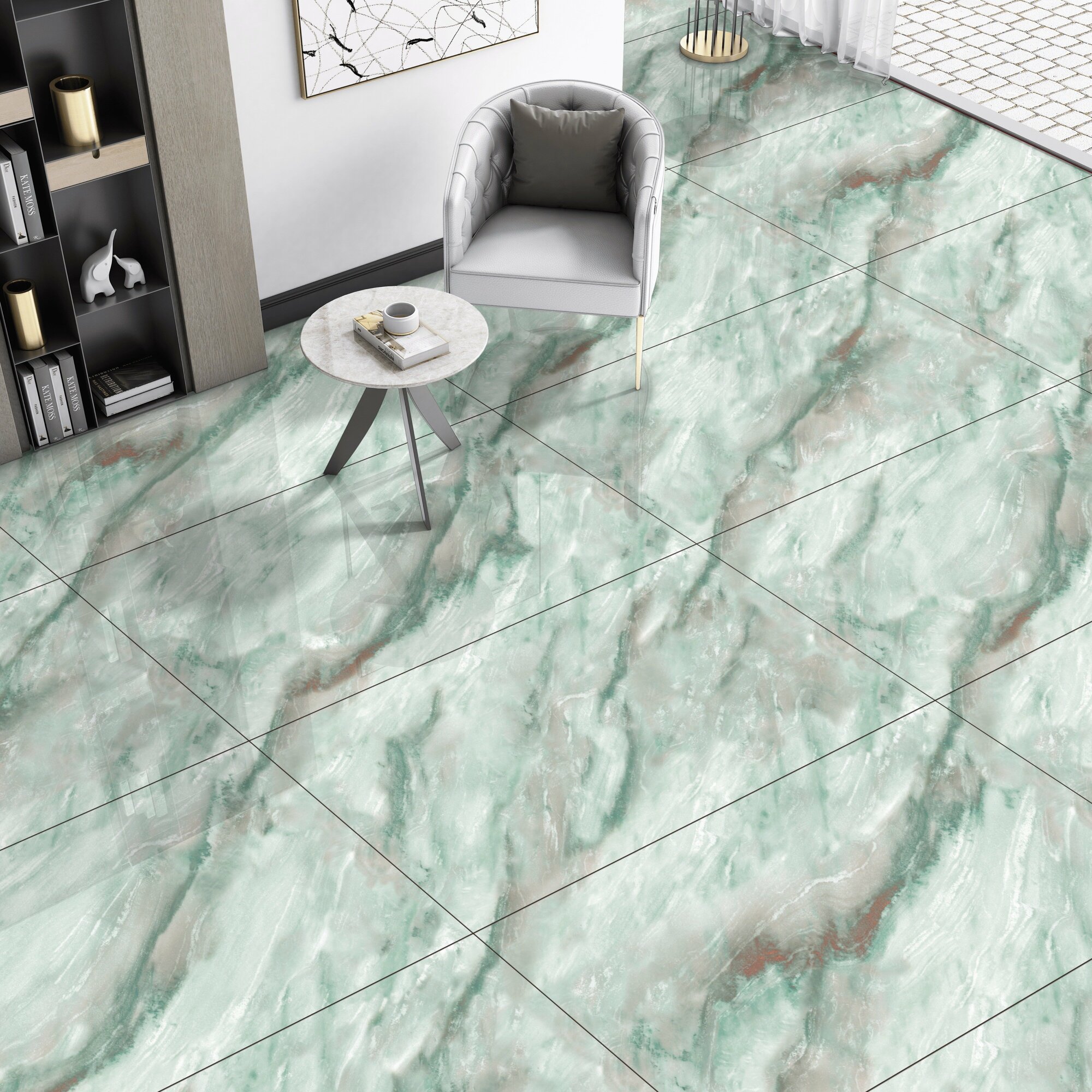 фото Керамогранит LAVIT CLETO GREEN HG 120х60, 1,44м2