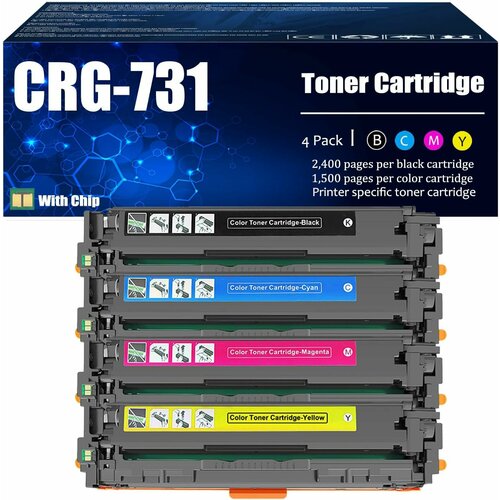 Комплект картриджей Canon 731 (731Bk / 731Y / 731M / 731C) для Canon i-SENSYS LBP 7100Cn / Canon i-SENSYS MF 8230Cn