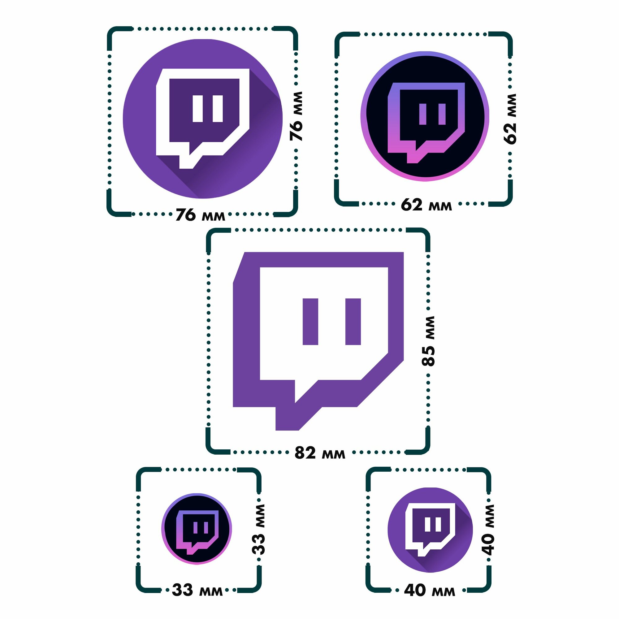 Термонаклейка для одежды твич — фото 1