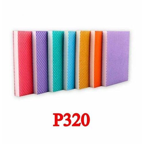 Губка для шлифования P320, 1 шт, Блок с абразивом для ручной полировки 120*100*12 мм