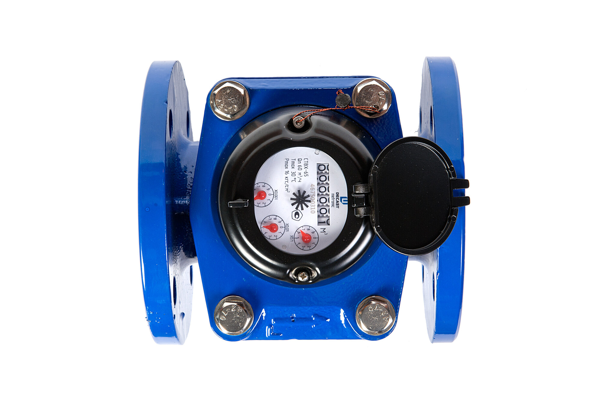 Счетчик воды Декаст "СТВХ-65", фланцевый, чугун, диаметр 65мм, 200мм — фото 1