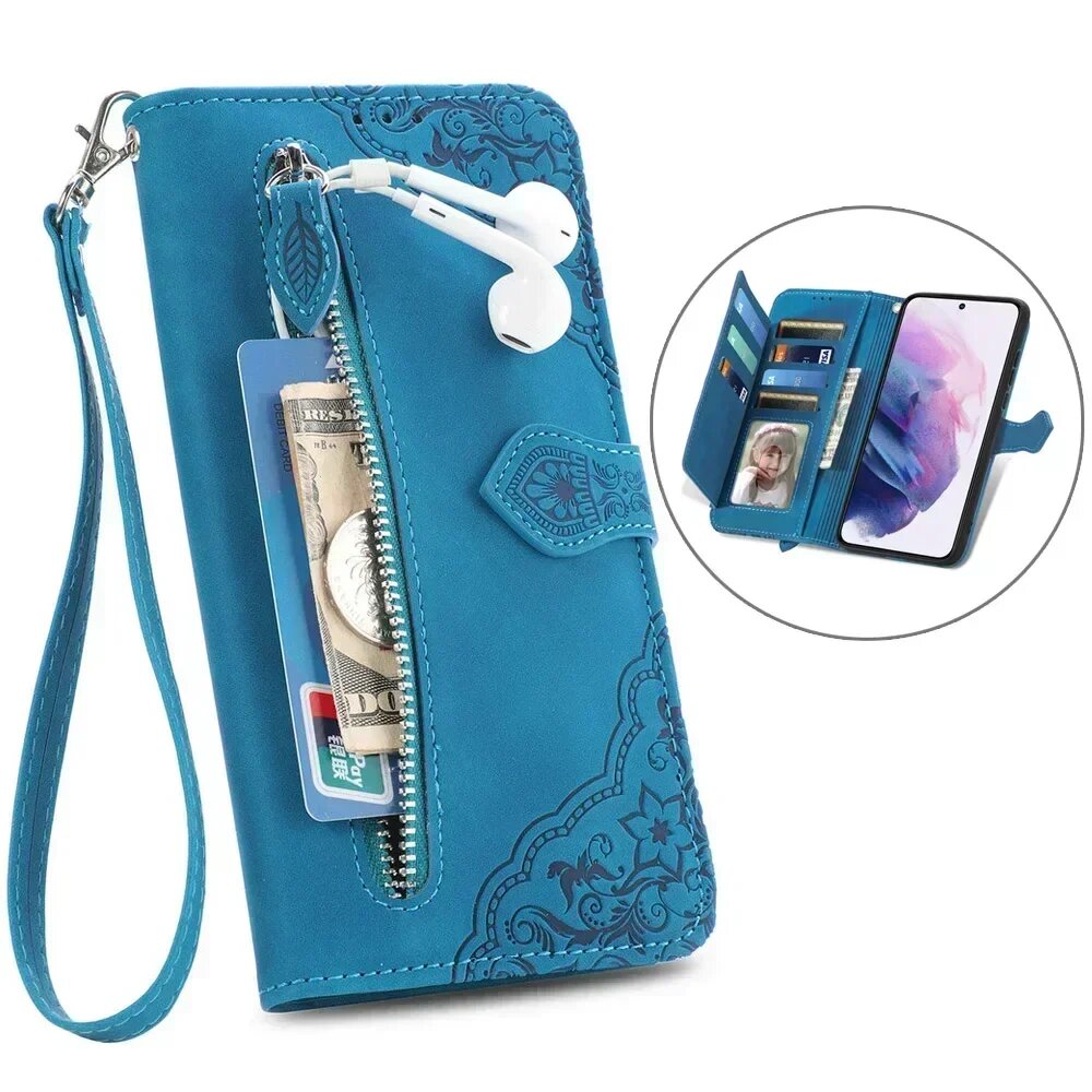 Чехол Honor 400 Pro X9c 90 Smart 200 Pro X8 A X7C Luxury Case Honor70 Lite Zip Leather Book Funda Honor X7b X8b X7 X7a X9b Flip Cover, Розовый, Honor 70, Чехол и шнурок — фото 1