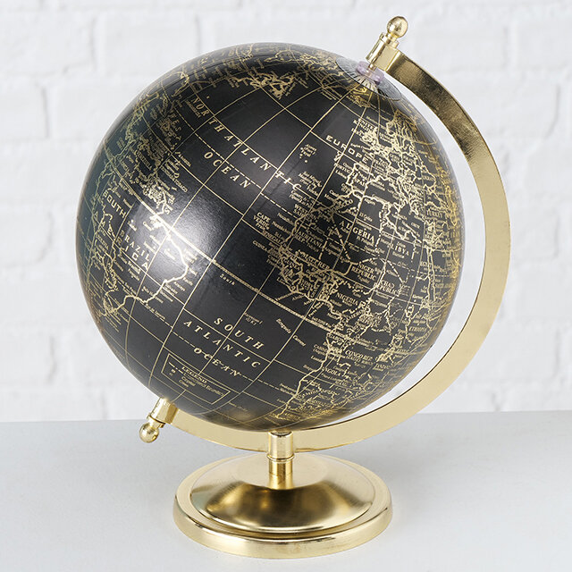 Декоративный глобус Carwood 31 см черный Boltze 2009929
