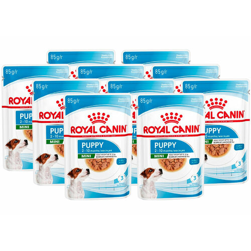 ROYAL CANIN MINI PUPPY для щенков маленьких пород в соусе пауч 85 гр 85 гр х 10 шт