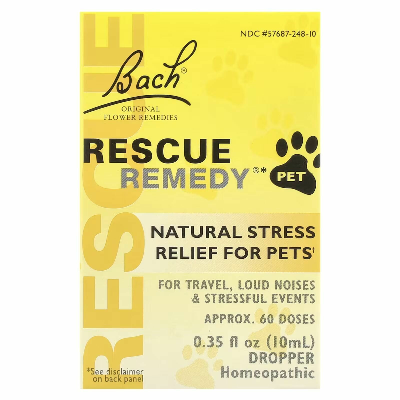 Bach Rescue Remedy Pet Натуральное средство для снятия стресса для домашних животных в каплях  10 мл