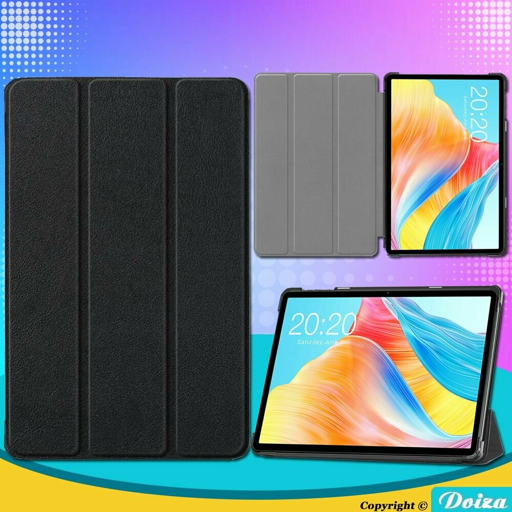 Doiza Планшетный Чехол на Samsung Galaxy Tab A6 SM-T580(10.1 дюйма) /Универсальный Противоударный Чехол книжка для Самсунг Галакси Таб Tab A6 SM-T585C , магните, экокожа, черный