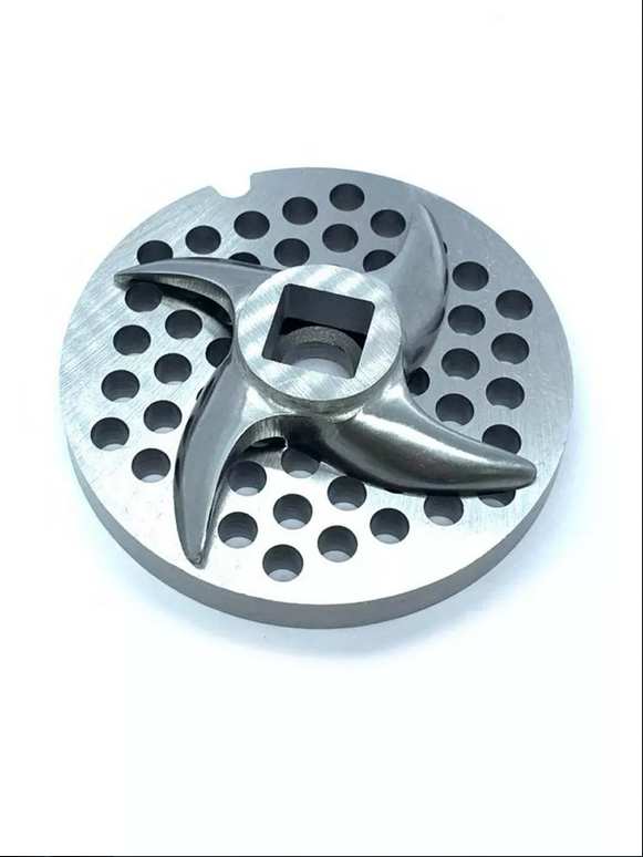Набор #12 для промышленной мясорубки Apach (D-69/10mm, отв.5mm, + нож кв.12мм, нерж)