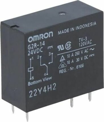 Реле OMRON G2R-14-DC24 электромеханическое Uкат. 24В AC-DC DC Iком 10А UDC 30 В 1шт