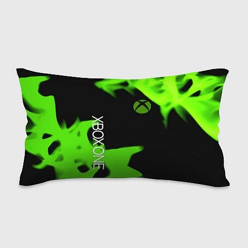 Xbox one green flame Прямоугольная подушка