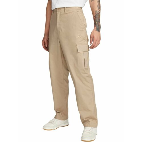 фото Брюки карго nike club cargo pants, размер 34-32, бежевый