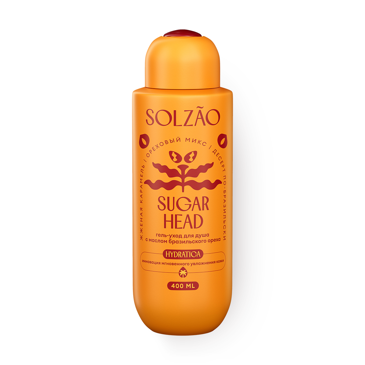Гель-уход для душа Solzao Sugar Head с маслом бразильского ореха
