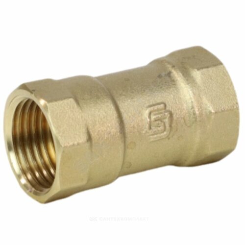 Клапан обратный латунь осевой Эко Ду 15 Ру16 Тмакс 110 оС ВР 12 диск пластикEPDM SantechSystems 498₽