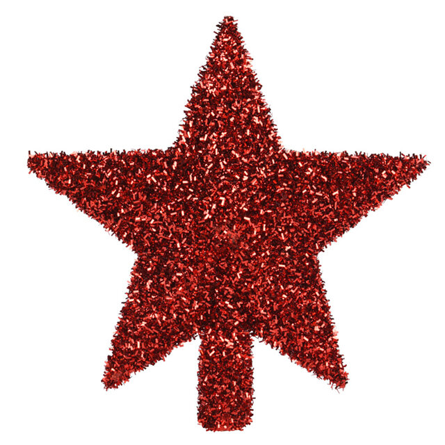Верхушка на елку Звезда Sandrine 20 см красная Koopman AWR400920