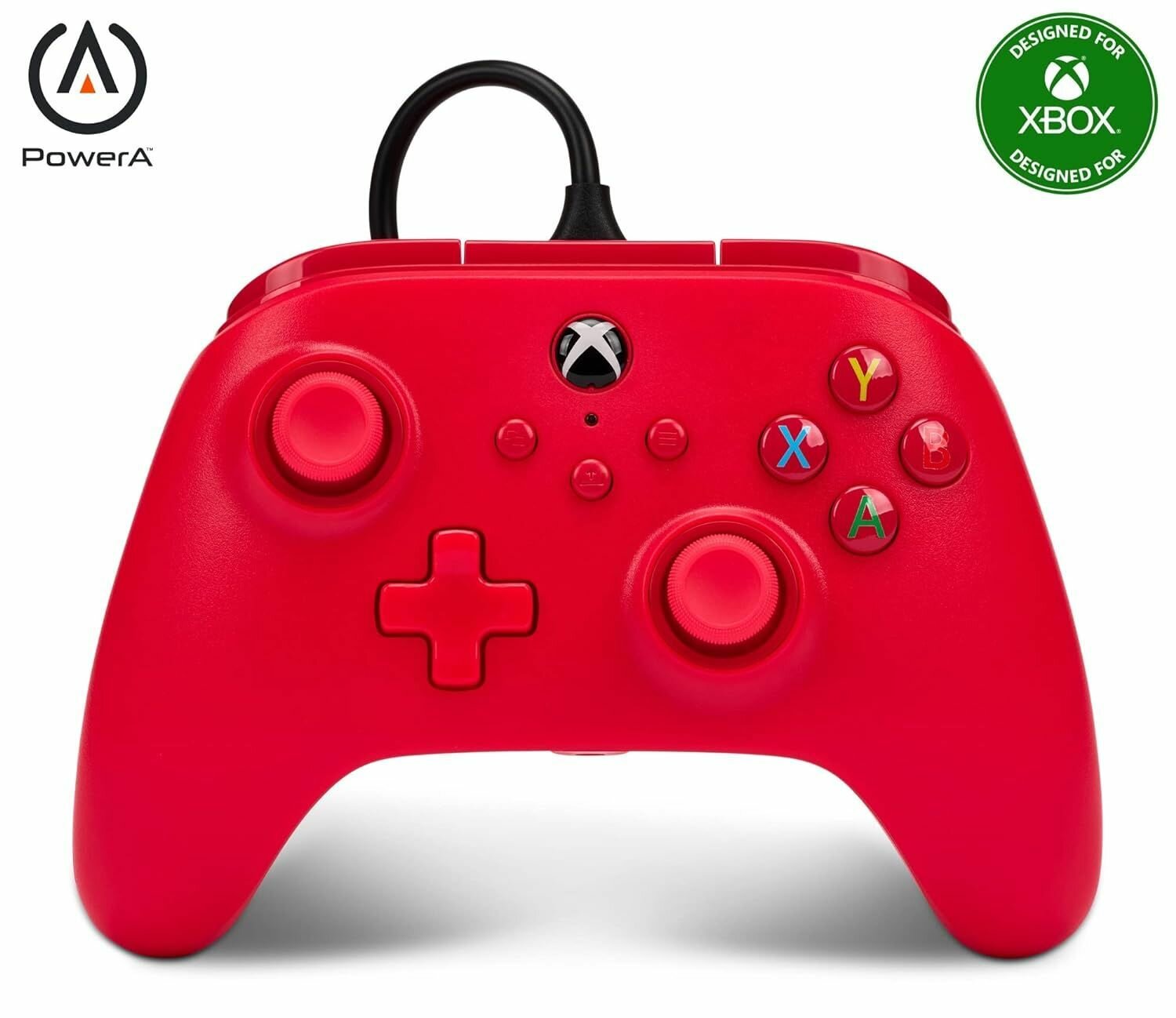 Проводной геймпад для Xbox One / Series S X / PC Windows PowerA Wired Controller Red Красный1519366-01