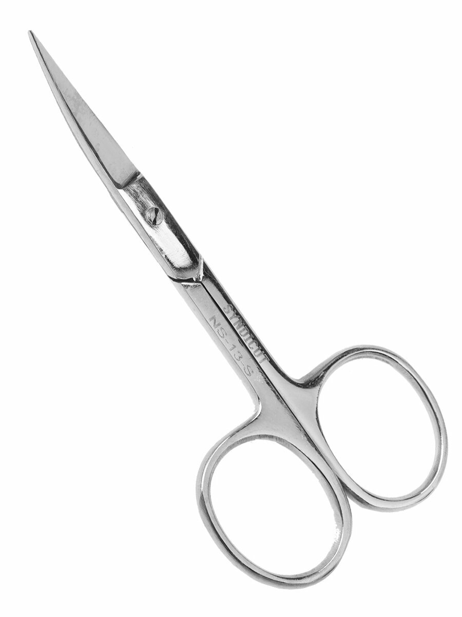 Ногтевые Ножницы Metzger SYNDICUT, изогнутые лезвия, блестящие, длина 10 см — фото 1